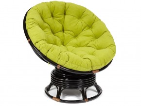 Кресло-качалка Papasan w 23/01 B с подушкой Antique brown, флок Олива в Новом Уренгое - novyj-urengoj.магазин96.com | фото