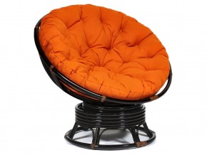 Кресло-качалка Papasan w 23/01 B с подушкой Antique brown, ткань Оранжевый в Новом Уренгое - novyj-urengoj.магазин96.com | фото