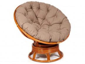 Кресло-качалка Papasan w 23/01 B с подушкой Cognac, экошерсть Коричневый в Новом Уренгое - novyj-urengoj.магазин96.com | фото