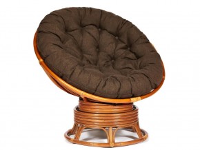 Кресло-качалка Papasan w 23/01 B с подушкой Cognac, ткань Коричневый в Новом Уренгое - novyj-urengoj.магазин96.com | фото