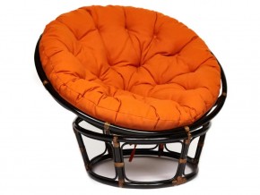 Кресло Papasan 23/01 W с подушкой Antique brown, ткань Оранжевый в Новом Уренгое - novyj-urengoj.магазин96.com | фото