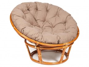 Кресло Papasan 23/01 W с подушкой Cognac, экошерсть Коричневый в Новом Уренгое - novyj-urengoj.магазин96.com | фото