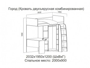 Кровать двухъярусная комбинированная в Новом Уренгое - novyj-urengoj.магазин96.com | фото