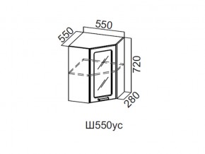 Ш550ус/720 Шкаф навесной 550/720 (угловой со стеклом) в Новом Уренгое - novyj-urengoj.магазин96.com | фото